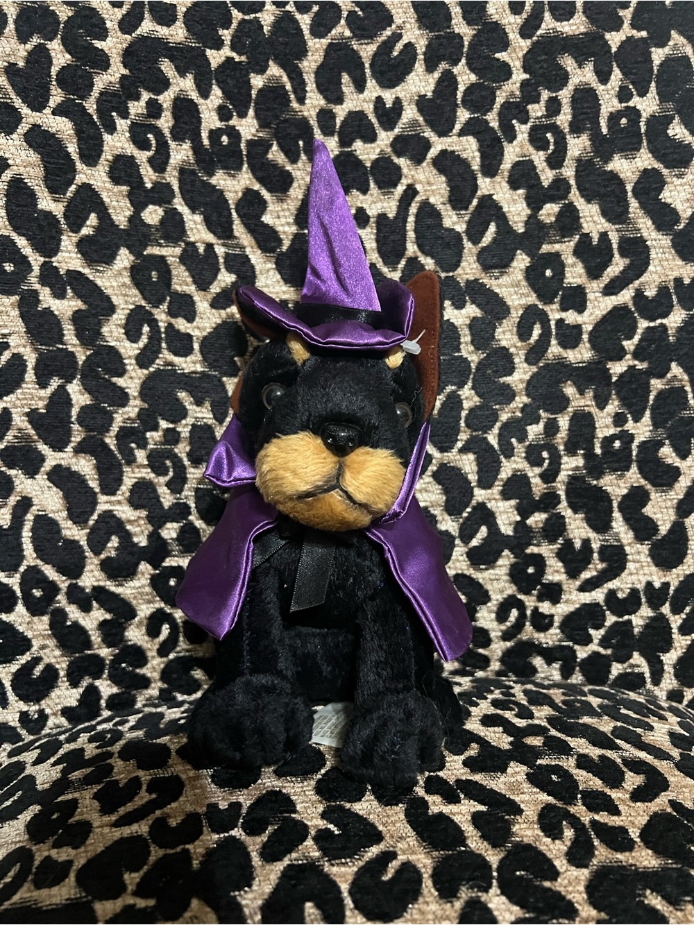 NWT Dan Dee Collector’s Choice Halloween Witch Dog Plush Black Doberman w/cape